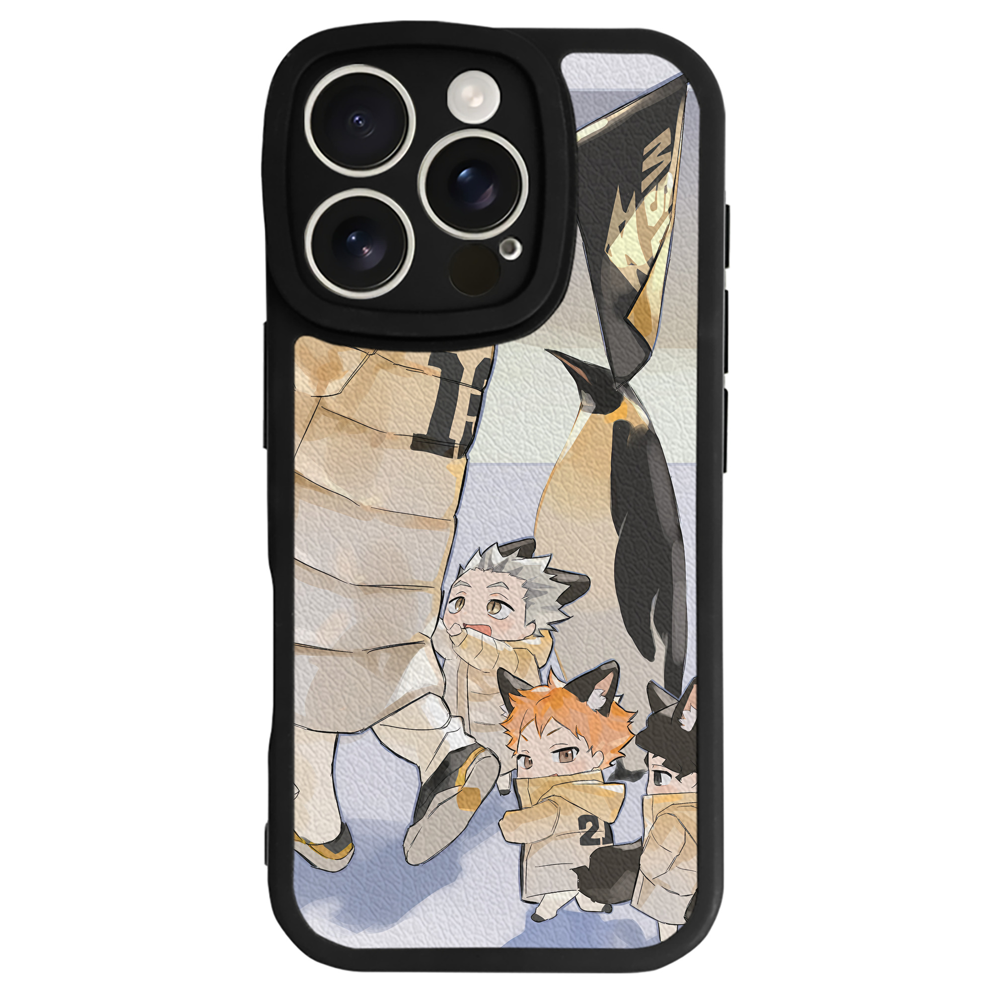 （画像用） ハイキュー!! Haikyu!! 【iPhone 16シリーズ対応】シリコンスマホケース（レザー調） 材質：シリコン